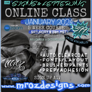 Online Signs & Auto Lettering Class